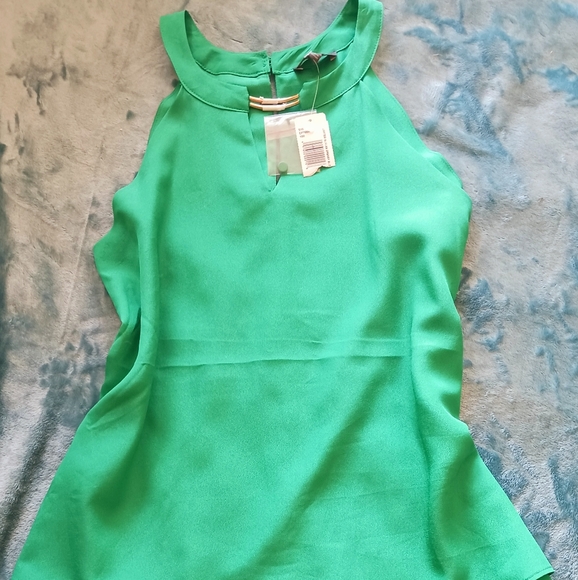 NWT The Limited Green Sleeveless Blouse - Picture 1 of 7